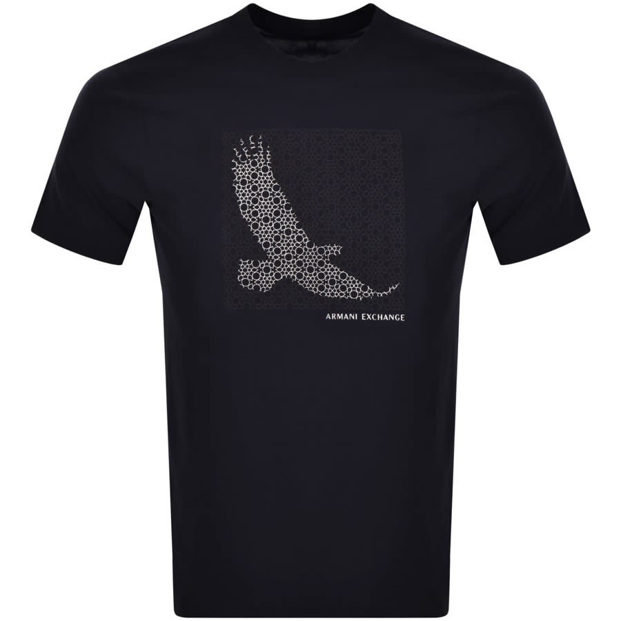 Alternative Image for ProductArmani Exchange Crew Neck Logo T Shirt Navy1