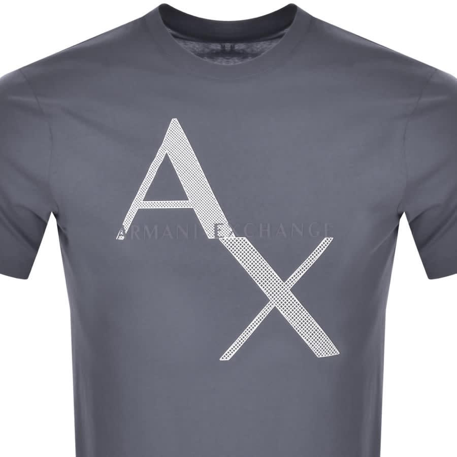 Alternative Image for ProductArmani Exchange Crew Neck Logo T Shirt Blue2