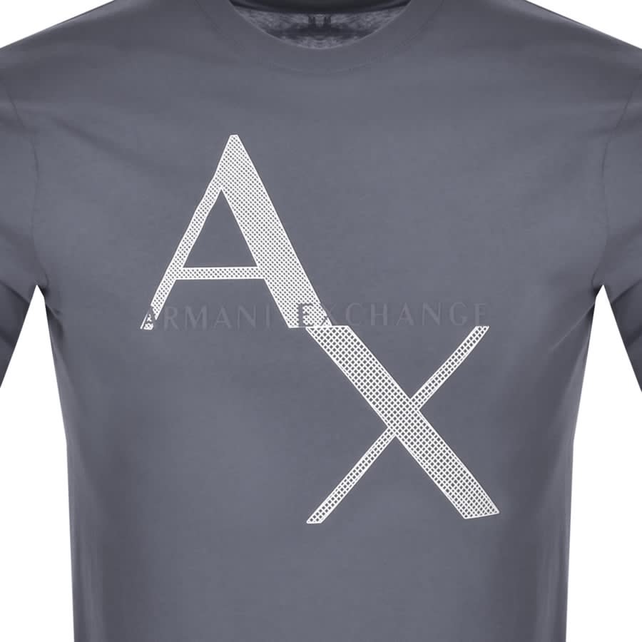 Alternative Image for ProductArmani Exchange Crew Neck Logo T Shirt Blue3