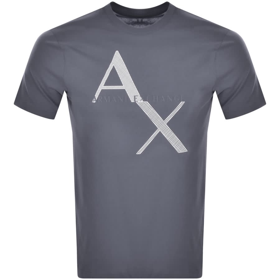 Alternative Image for ProductArmani Exchange Crew Neck Logo T Shirt Blue1