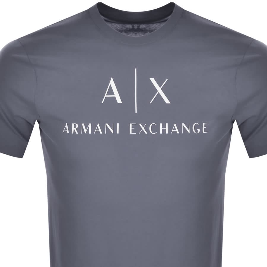 Alternative Image for ProductArmani Exchange Slim Crew Neck Logo T Shirt Blue2