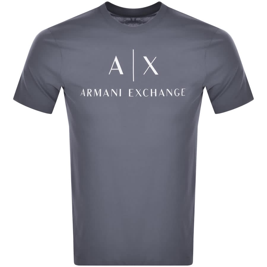Alternative Image for ProductArmani Exchange Slim Crew Neck Logo T Shirt Blue1