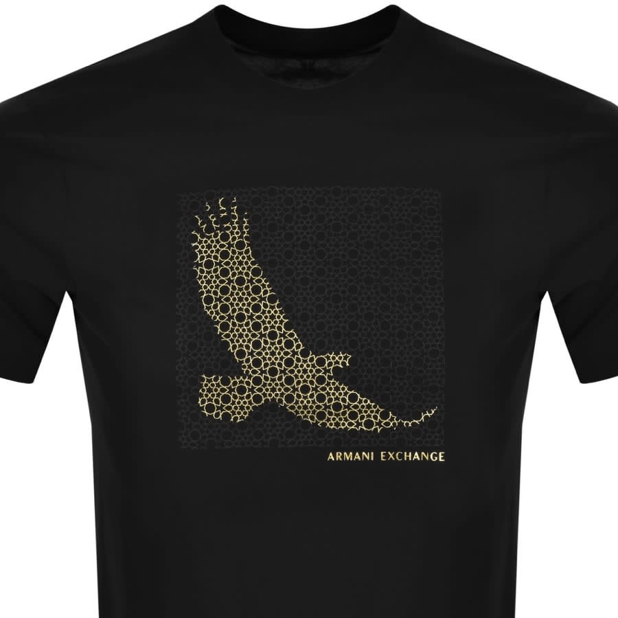 Alternative Image for ProductArmani Exchange Crew Neck Logo T Shirt Black2