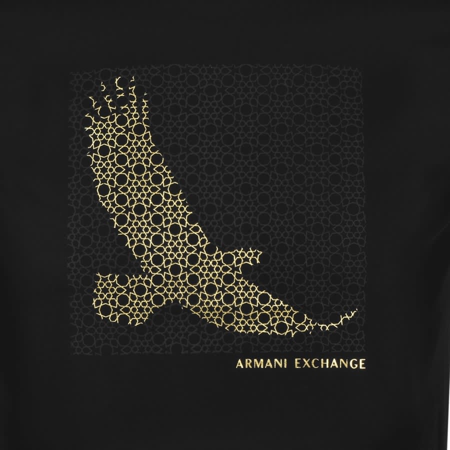 Alternative Image for ProductArmani Exchange Crew Neck Logo T Shirt Black3