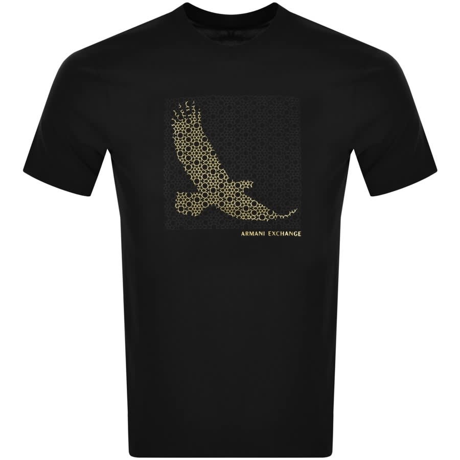Alternative Image for ProductArmani Exchange Crew Neck Logo T Shirt Black1