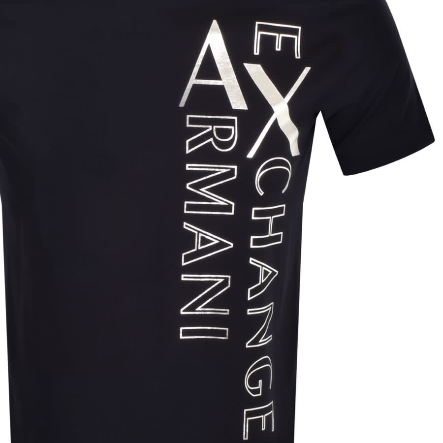 Alternative Image for ProductArmani Exchange Crew Neck Logo T Shirt Navy3