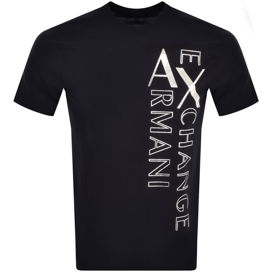Alternative Image for ProductArmani Exchange Crew Neck Logo T Shirt Navy1
