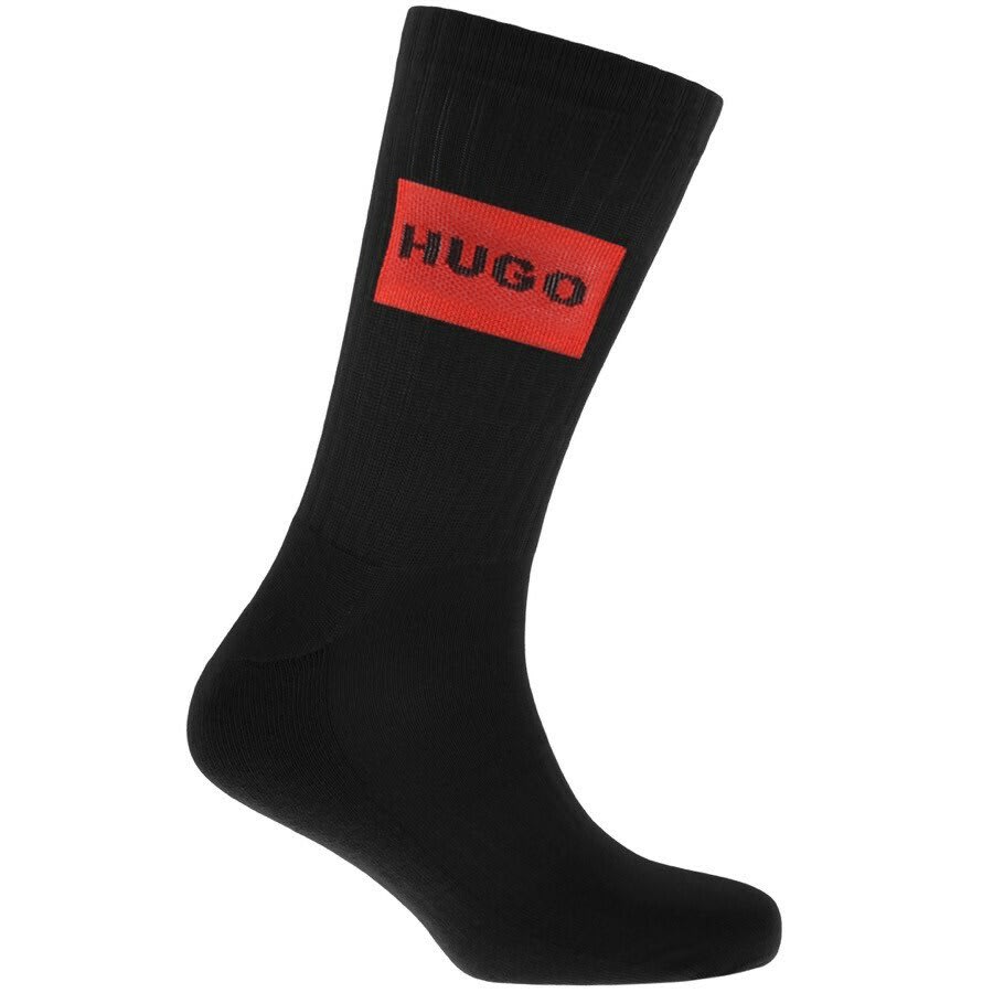 Alternative Image for ProductHUGO 2 Pack Logo Socks Black2