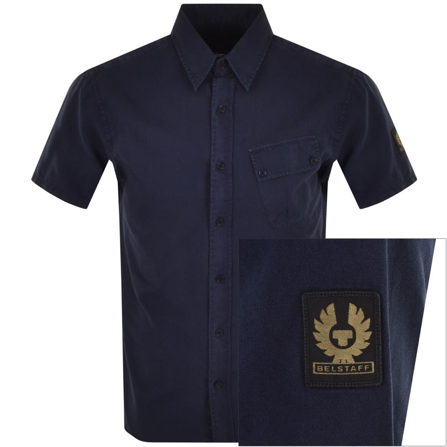 Belstaff Short Sleeved Pitch Shirt Navy 