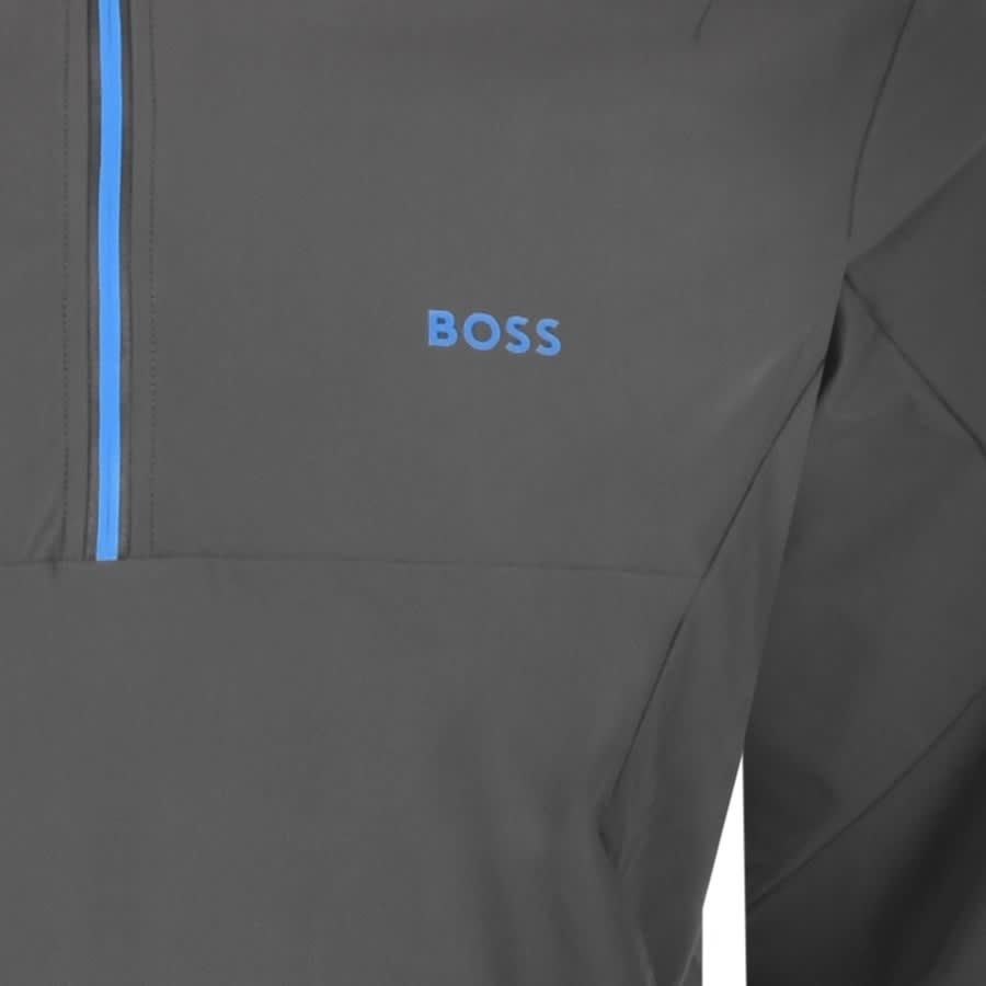 Alternative Image for ProductBOSS Perforrmance Half Zip Sweatshirt Grey3