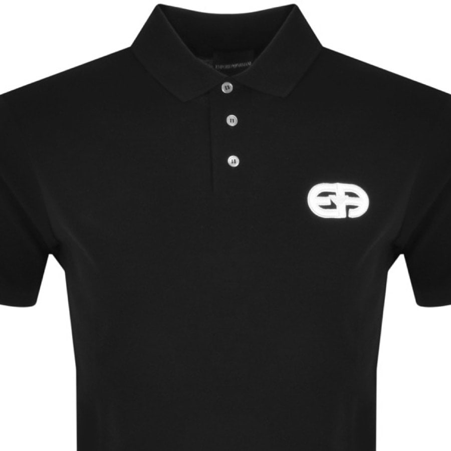 Alternative Image for ProductEmporio Armani Short Sleeved Polo T Shirt Black2