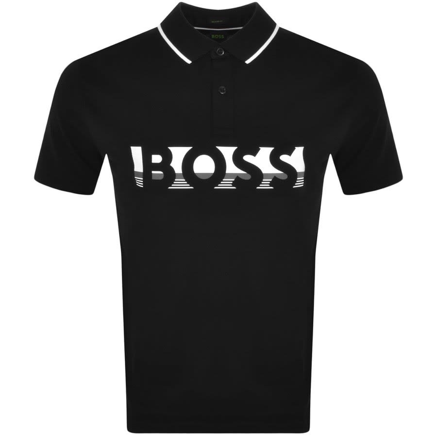 BOSS Pavel Polo T Shirt Black 