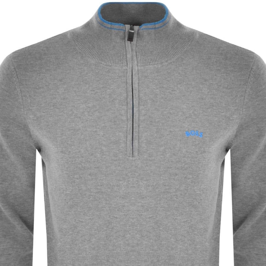 Alternative Image for ProductBOSS Zitom Half Zip Knitted Jumper Grey2