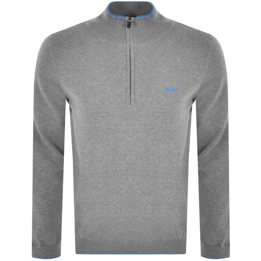 Alternative Image for ProductBOSS Zitom Half Zip Knitted Jumper Grey1