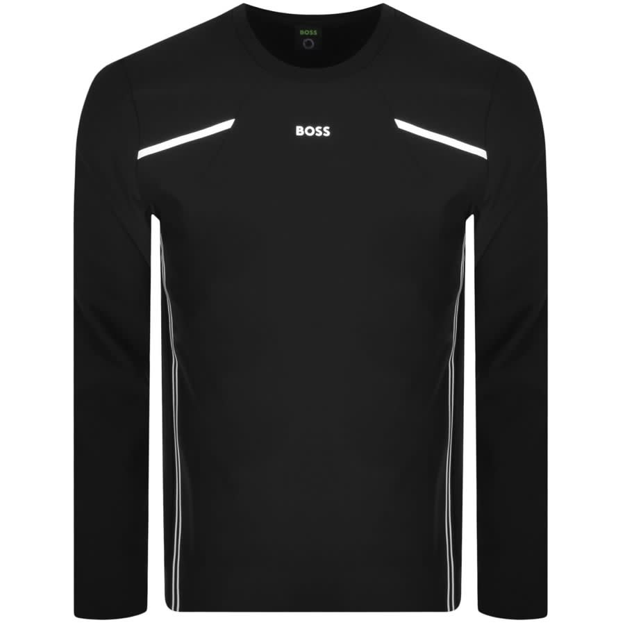 Alternative Image for ProductBOSS Salbo Gym Crew Neck Sweatshirt Black1
