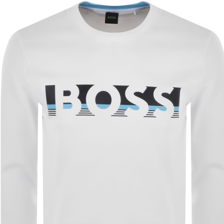 Alternative Image for ProductBOSS Salbo 1 Crew Neck Sweatshirt White2