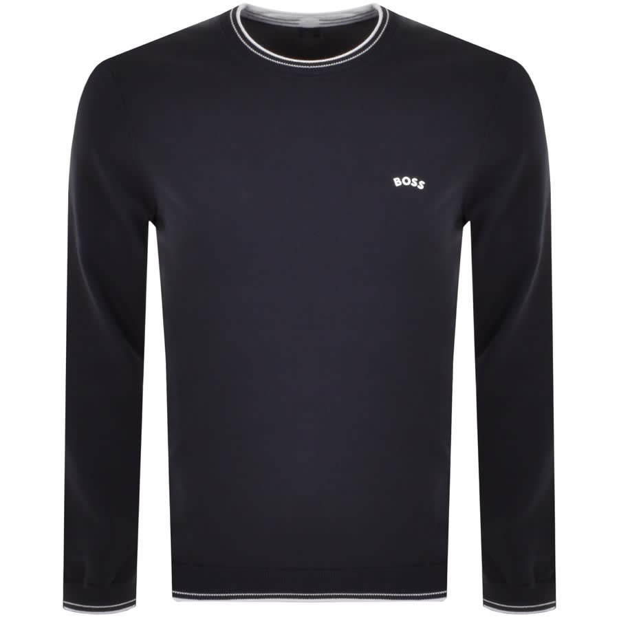 Alternative Image for ProductBOSS Ritom Knitted Jumper Navy1