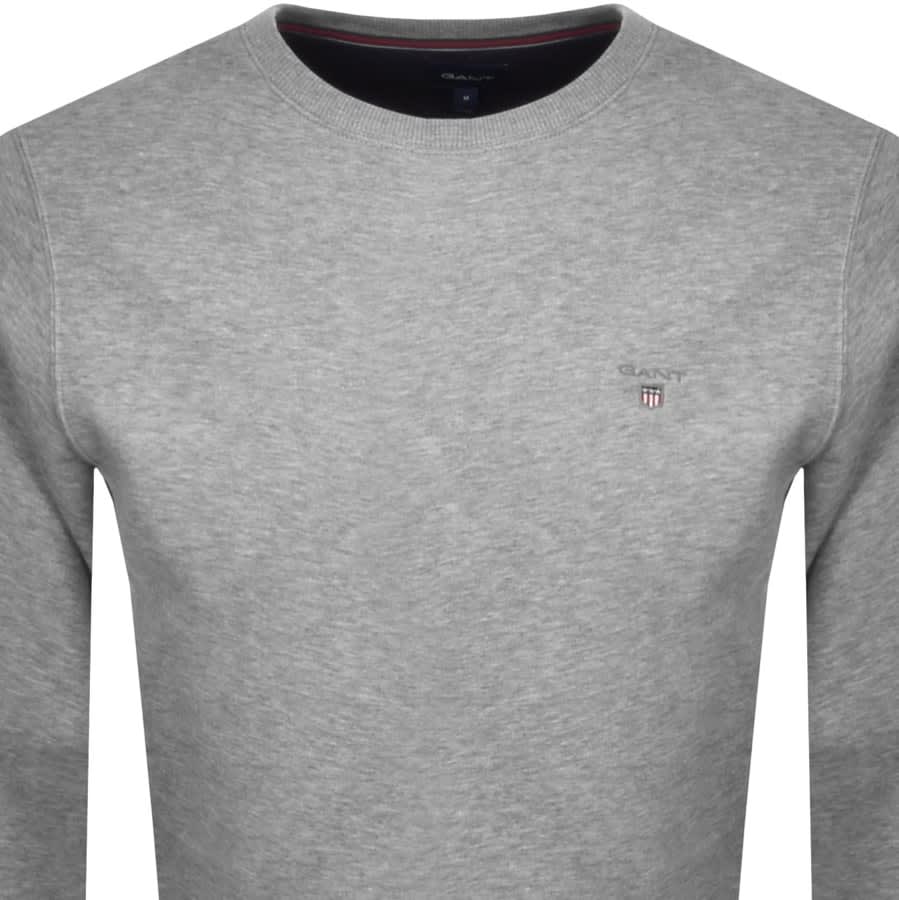 Alternative Image for ProductGant Crew Neck Logo Sweatshirt Grey2