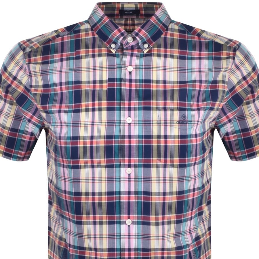 Alternative Image for ProductGant Check Short Sleeve Shirt Navy2