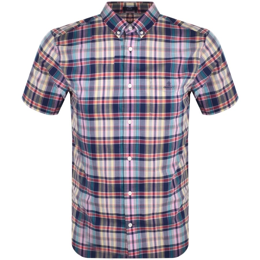 Alternative Image for ProductGant Check Short Sleeve Shirt Navy1