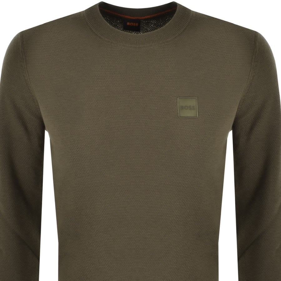 Alternative Image for ProductBOSS Katoural Crew Neck Knit Jumper Khaki2