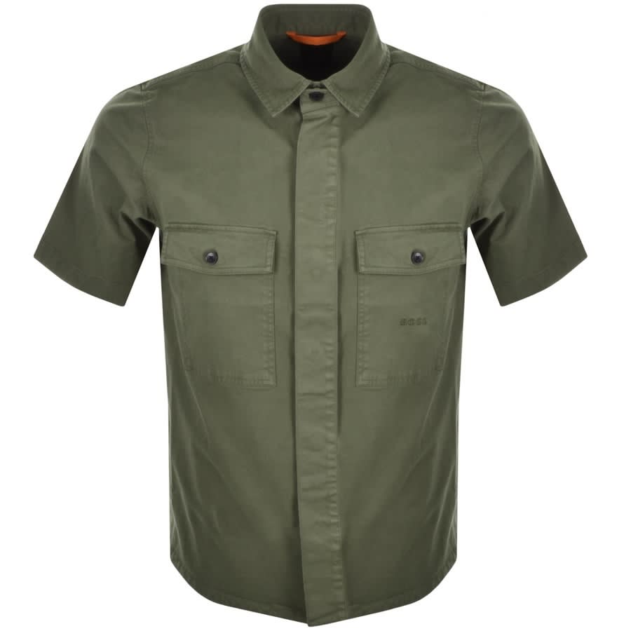 Alternative Image for ProductBOSS Lockino Short Sleeved Shirt Khaki1