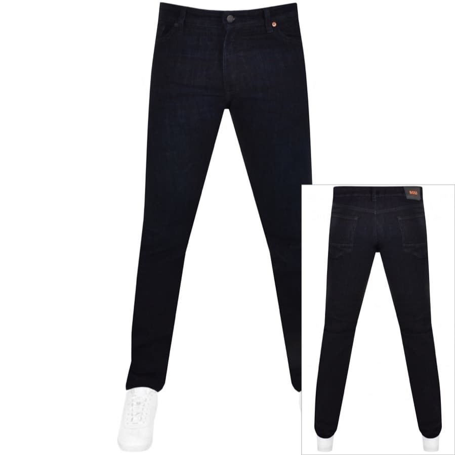 Alternative Image for ProductBOSS Maine Regular Fit Dark Wash Jeans Blue1