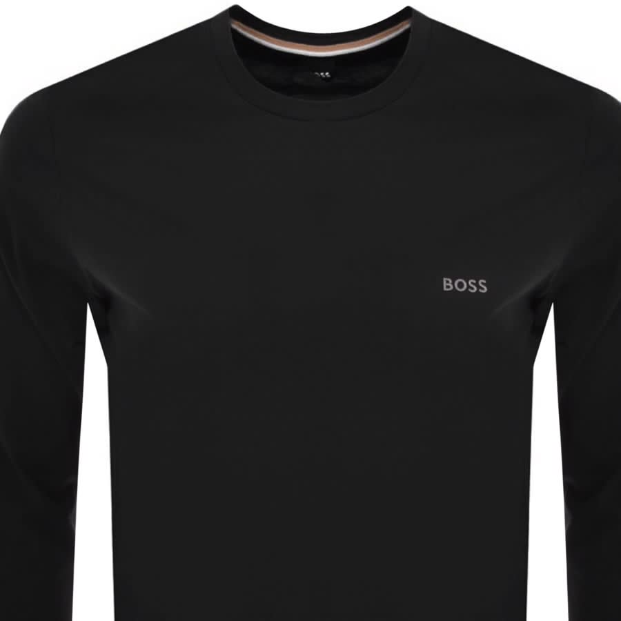 Alternative Image for ProductBOSS Lounge Long Sleeve Logo T Shirt Black2