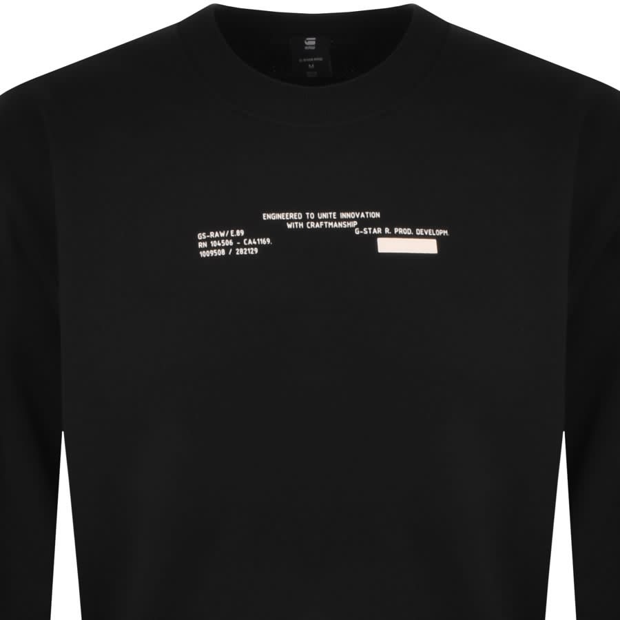 Alternative Image for ProductG Star Raw Loose Crew Neck Sweatshirt Black2