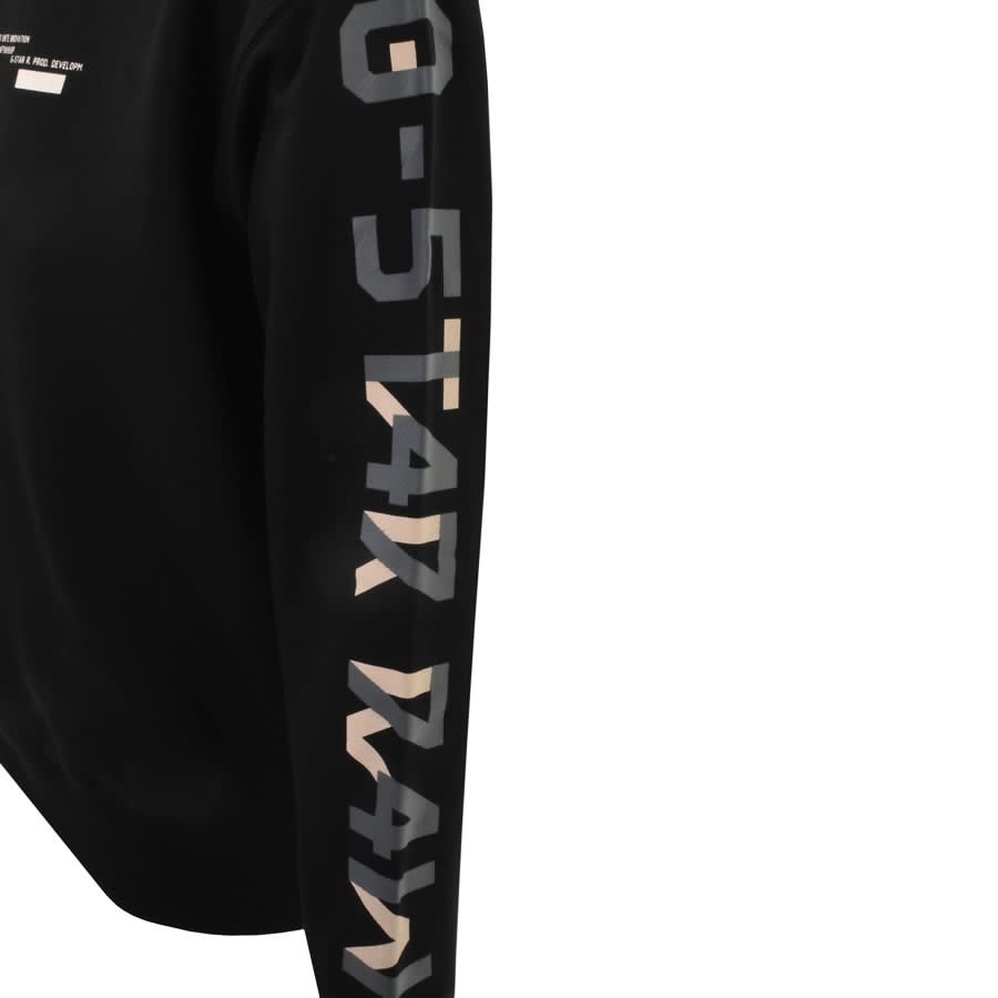 Alternative Image for ProductG Star Raw Loose Crew Neck Sweatshirt Black3