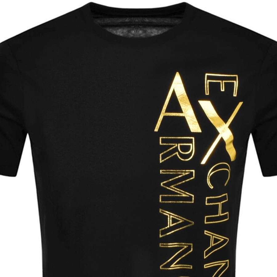 Alternative Image for ProductArmani Exchange Crew Neck Logo T Shirt Black2