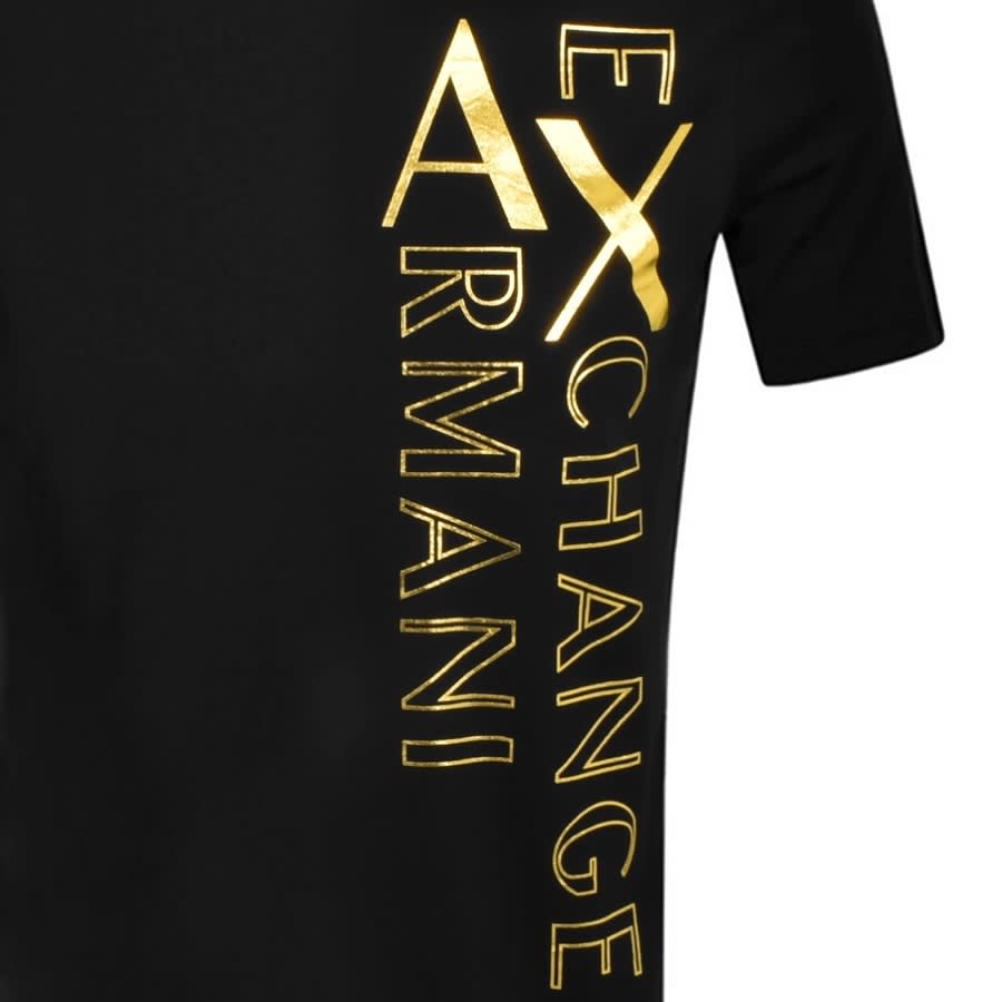 Alternative Image for ProductArmani Exchange Crew Neck Logo T Shirt Black3