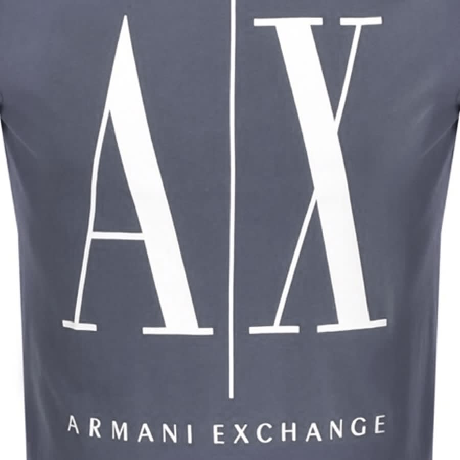 Alternative Image for ProductArmani Exchange Crew Neck Logo T Shirt Blue3