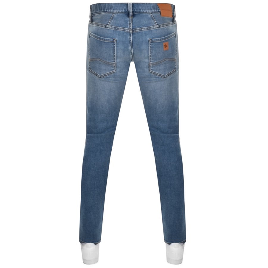 Alternative Image for ProductArmani Exchange J13 Slim Fit Light Wash Jeans Blue2