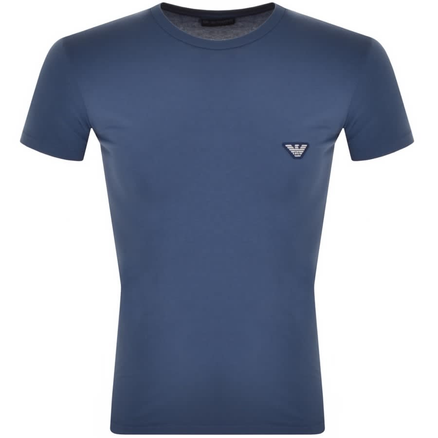 Alternative Image for ProductEmporio Armani Lounge Crew Neck T Shirt Blue1