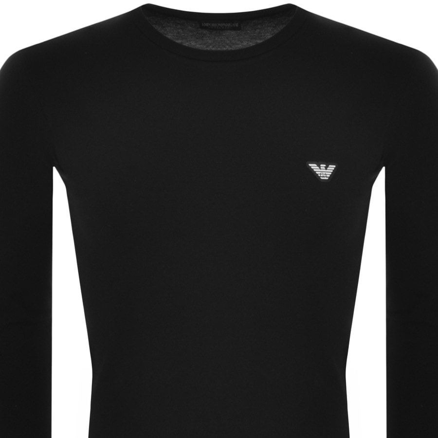 Alternative Image for ProductEmporio Armani Long Sleeve Lounge T Shirt Black2