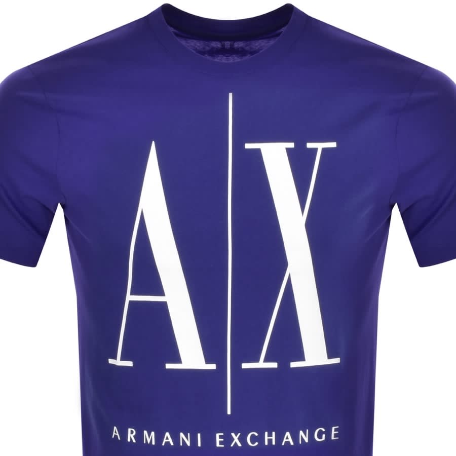 Alternative Image for ProductArmani Exchange Crew Neck Logo T Shirt Blue2