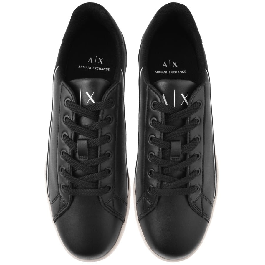 Alternative Image for ProductArmani Exchange Logo Trainers Black3