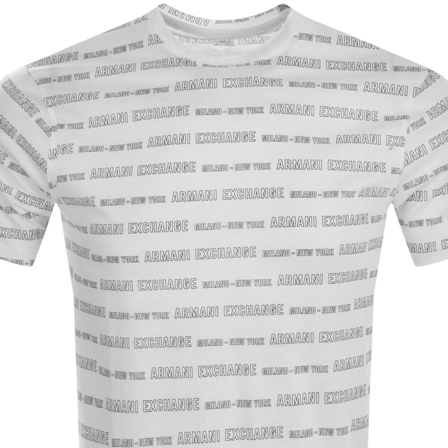 Alternative Image for ProductArmani Exchange Crew Neck Logo T Shirt White2
