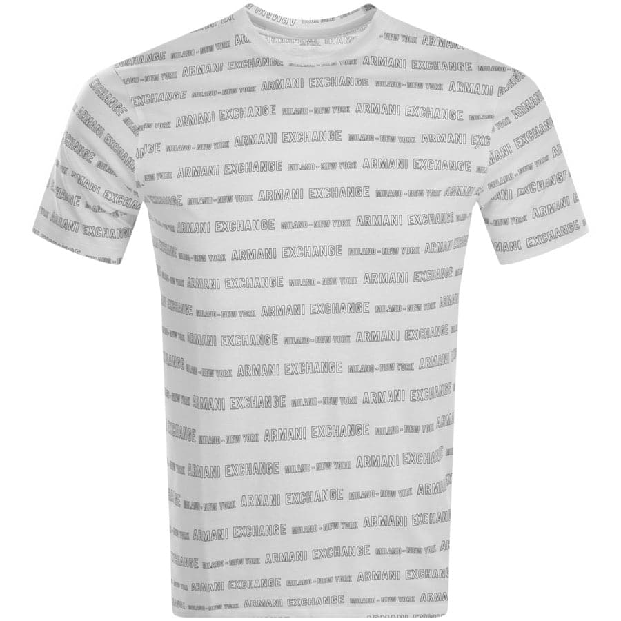Alternative Image for ProductArmani Exchange Crew Neck Logo T Shirt White1