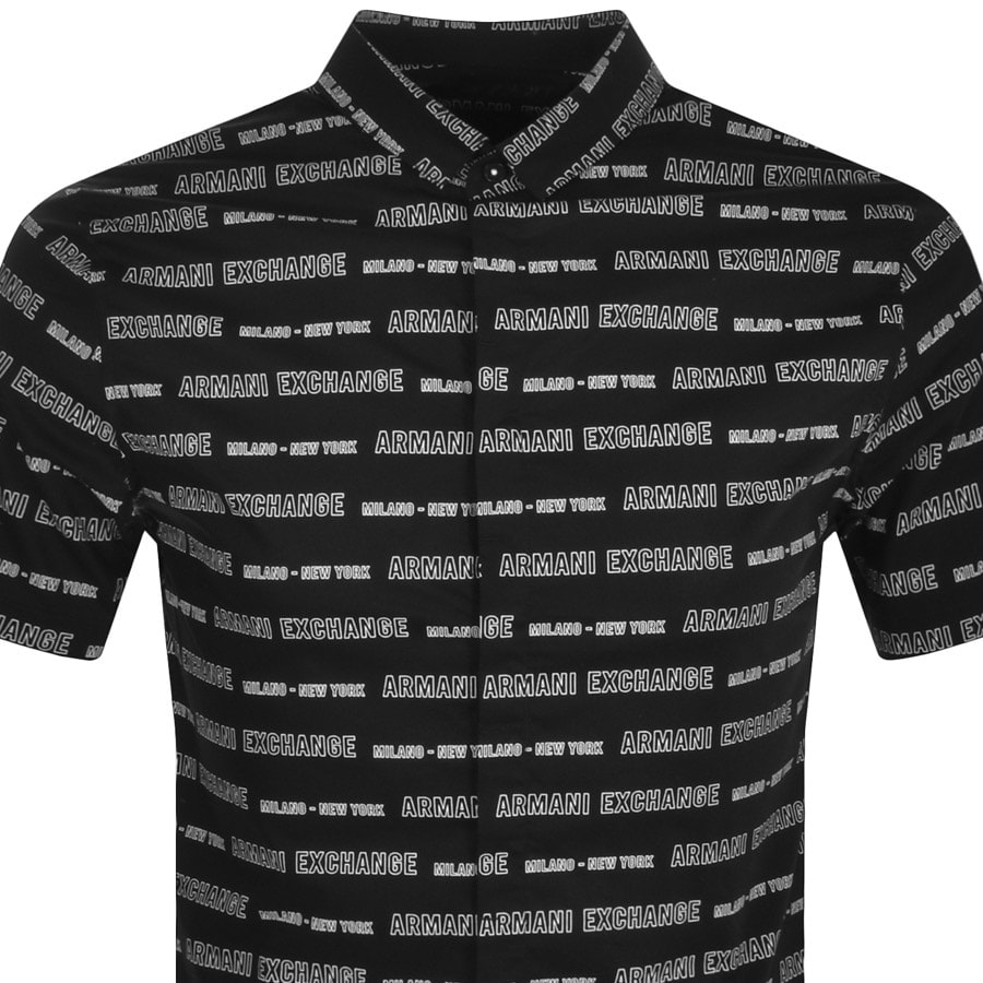 Alternative Image for ProductArmani Exchange Short Sleeved Shirt Black2