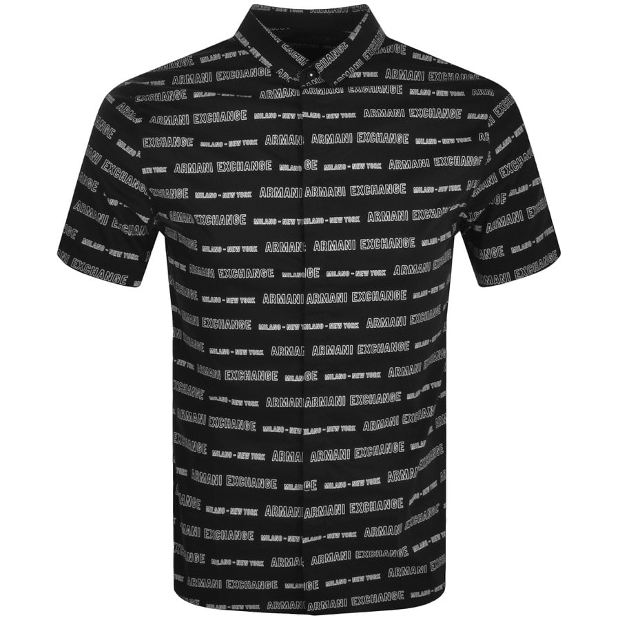 Alternative Image for ProductArmani Exchange Short Sleeved Shirt Black1