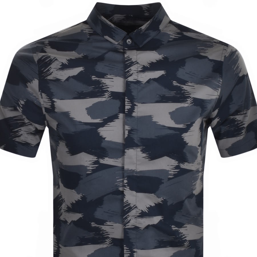 Alternative Image for ProductArmani Exchange Camicia Short Sleeved Shirt Navy2
