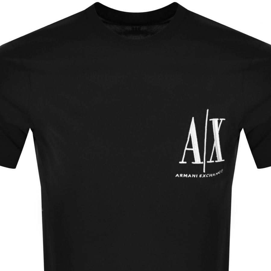 Alternative Image for ProductArmani Exchange Crew Neck Logo T Shirt Black2