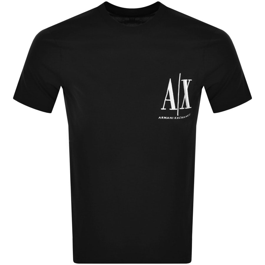 Alternative Image for ProductArmani Exchange Crew Neck Logo T Shirt Black1