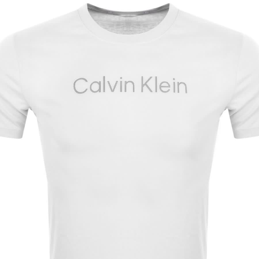 Alternative Image for ProductCalvin Klein Raised Striped Logo T Shirt White2