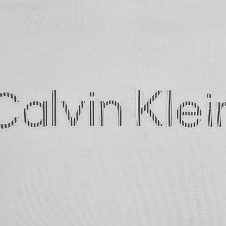 Alternative Image for ProductCalvin Klein Raised Striped Logo T Shirt White3