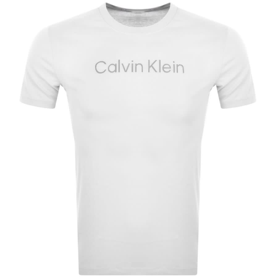 Alternative Image for ProductCalvin Klein Raised Striped Logo T Shirt White1