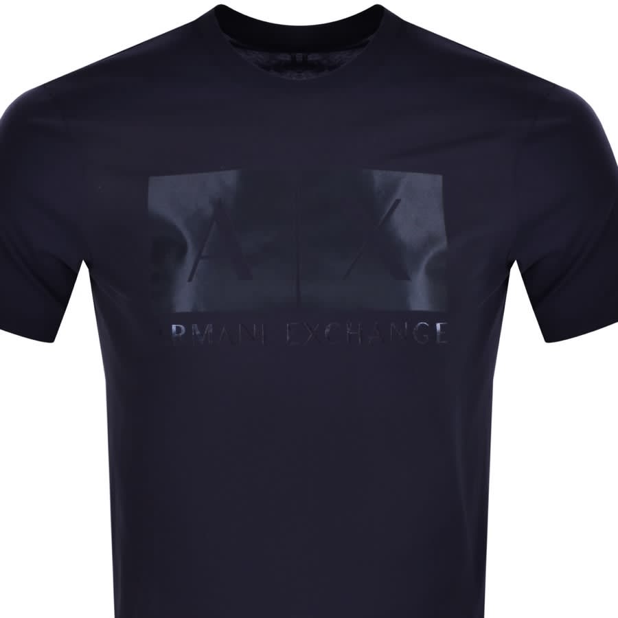 Alternative Image for ProductArmani Exchange Crew Neck Logo T Shirt Navy2