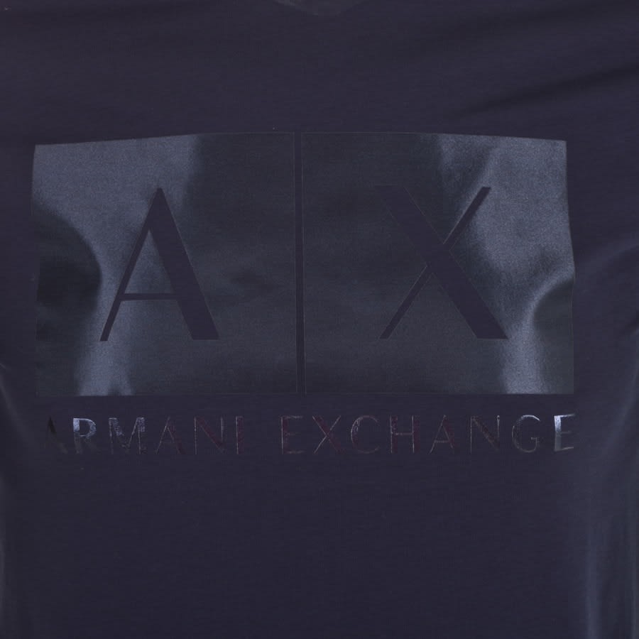 Alternative Image for ProductArmani Exchange Crew Neck Logo T Shirt Navy3